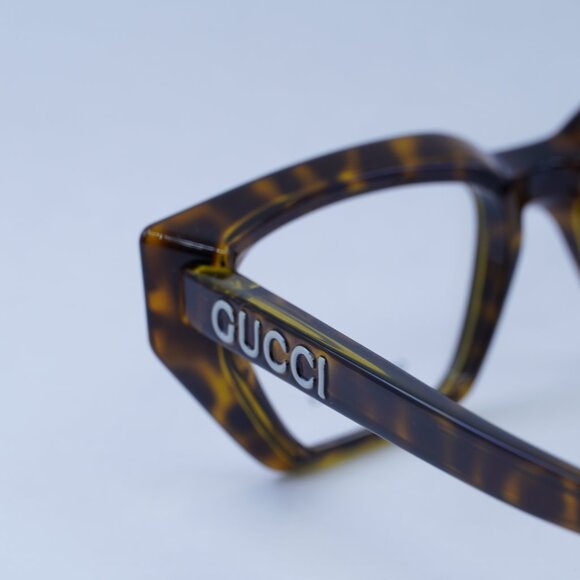 🕶️ New Gucci GG1720O 002 Eyeglasses - Spotted Havana with Yellow Frame - Picture 7 of 10